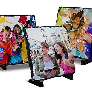 Placa ardezie patrata 19x19cm, Alba