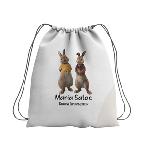 Săculeț din canvas sublimabil alb – ideal pentru grădiniță, școală, sport sau cadouri personalizate!