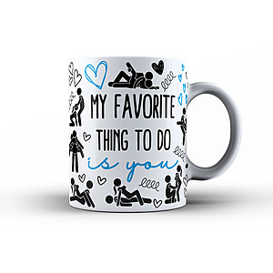 Cană un pic mai deochiată, albastru