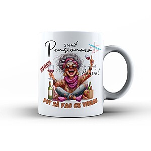 Cană Sunt Pensionată, Model 1