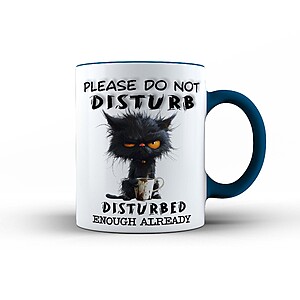 Cana cu pisică și mesaj haios (model1)