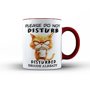 Cană cu pisică și mesaj haios (model2)