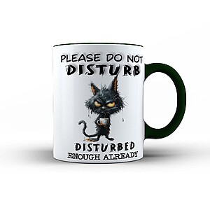 Cană cu pisică și mesaj haios (model4)