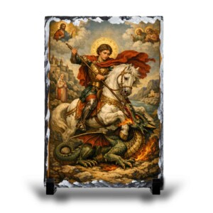 icoana sfantul gheorghe pe ardezie naturala cadou religios