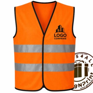 Vestă de lucru fluorescentă personalizată – Calitate Premium