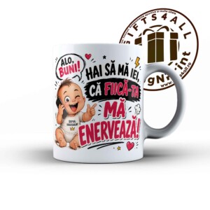 Cană pentru Bunica – „Hai să mă iei, că fii-ta mă stresează!” | Cadou Amuzant (copie)