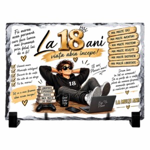 Placă aniversară personalizată 18 ani baiat – Cadou majorat